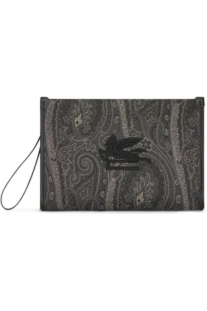 Clutch con stampa paisley grande