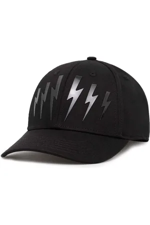 Neil Barrett Cappello da baseball con applicazione Thunderbolt