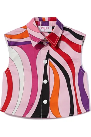 PUCCI Junior Camicia smanicata con stampa Marmo