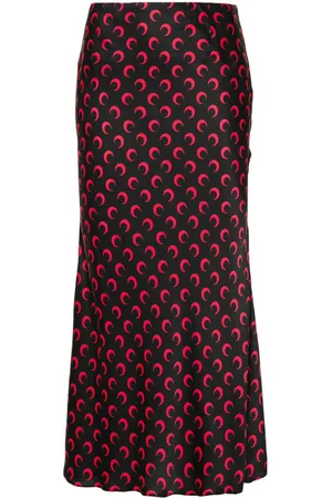 Marine Serre Gonna midi con stampa Crescent Moon