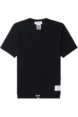 Thom Browne T-shirt con dettaglio a righe posteriore
