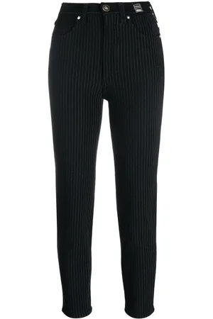 VERSACE Pantaloni skinny gessati anni 2000