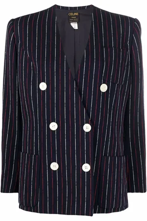 Céline Blazer doppiopetto a righe Pre-owned anni 