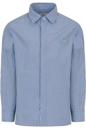 Etro Camicia a righe con ricamo