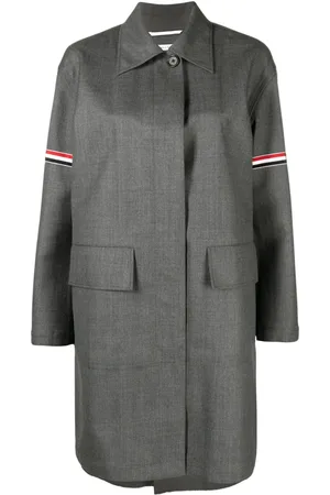 Thom Browne Cappotto con righe RWB