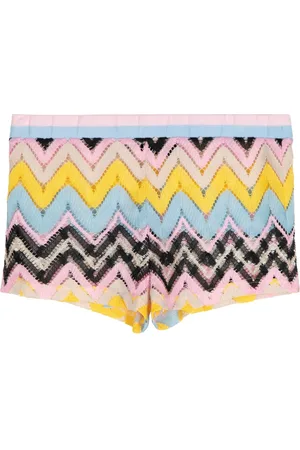 Cynthia Rowley Shorts con motivo a zigzag