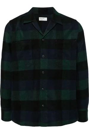Universal Works Camicia con finitura spazzolata