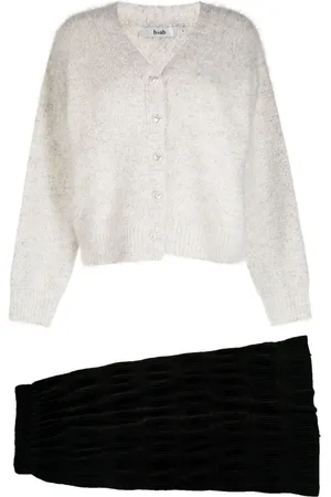 B+AB Tailleur con gonna plissettata