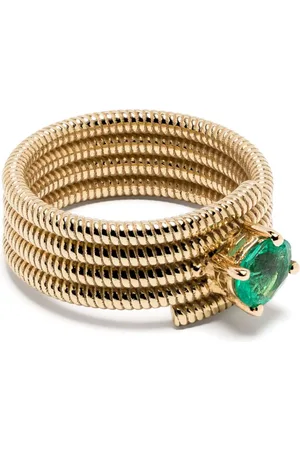 LEANDRA BAGS Anello Cabo Twist in giallo 18kt