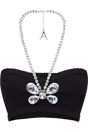 AREA Top a fascia Crystal Butterfly