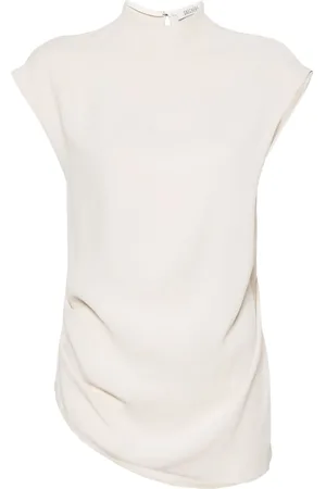 Gauchere Blusa asimmetrica smanicata