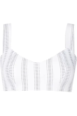 AMIR SLAMA Top bikini a righe