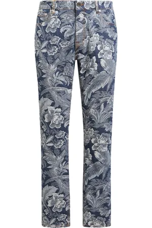 Etro Jeans dritti con motivo jacquard