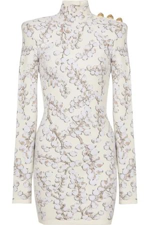 Balmain Abito corto con effetto jacquard