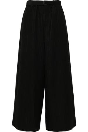 SACAI Pantaloni a palazzo gessati