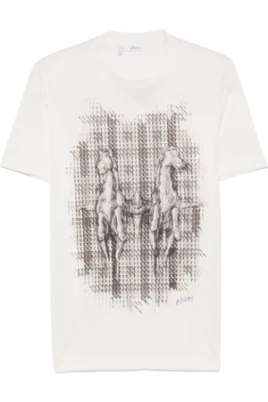 BRIONI T-shirt con stampa grafica