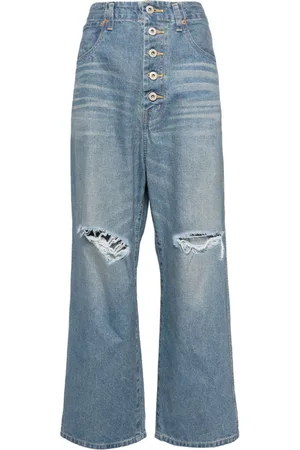 JUNYA WATANABE Jeans dritti con effetto vissuto