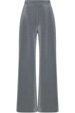 ROSETTA GETTY Pantaloni dritti metallizzati