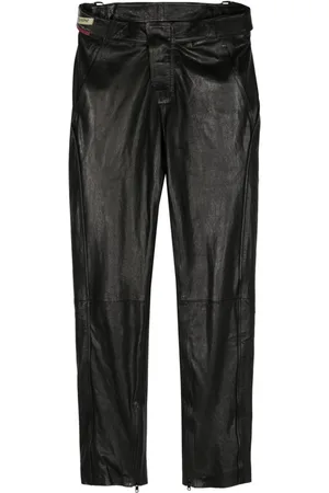 MARTINE ROSE Pantaloni dritti in pelle