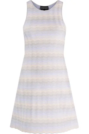 Emporio Armani Abito corto chevron jacquard