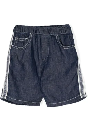 Emporio Armani Shorts denim con stampa