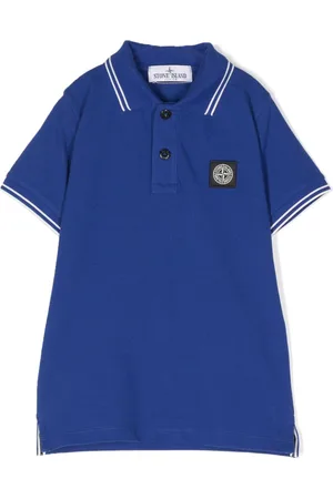 Stone Island Polo con applicazione Compass