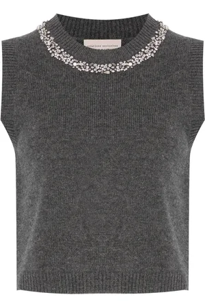 SEMICOUTURE Top corto con strass