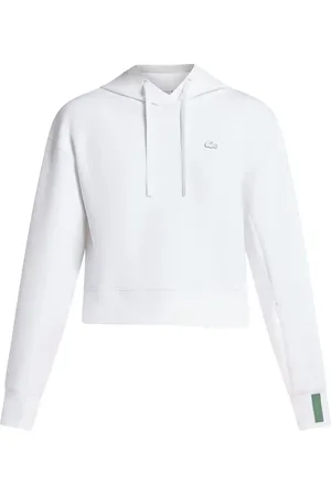 Lacoste Felpa crop con cappuccio
