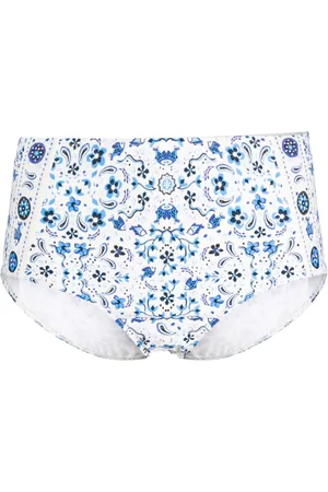 Tory Burch Slip bikini a vitra alta con stampa grafica