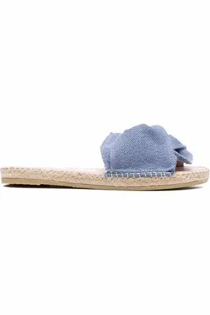 MANEBI Sandali slides denim con nodo
