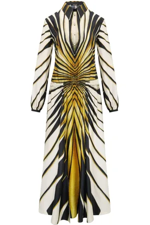 Roberto Cavalli Chemisier Ray of Gold con stampa