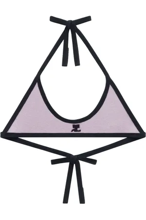 Courrèges Bralette con bordo a contrasto