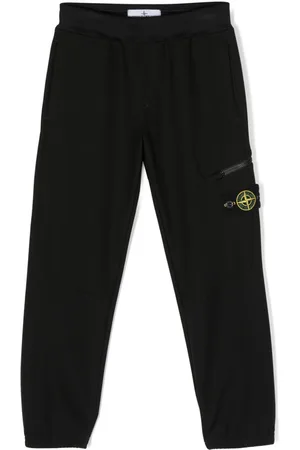 Stone Island Pantaloni sportivi con applicazione Compass