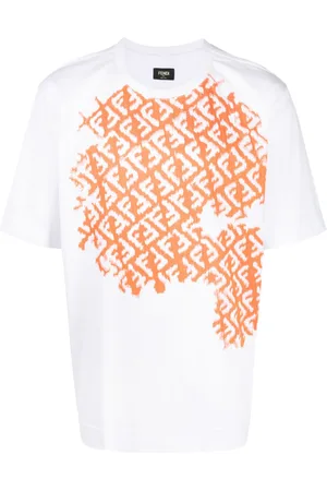 Fendi T-shirt girocollo oversize con stampa monogramma