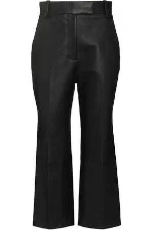 Khaite Pantaloni crop Melie in pelle