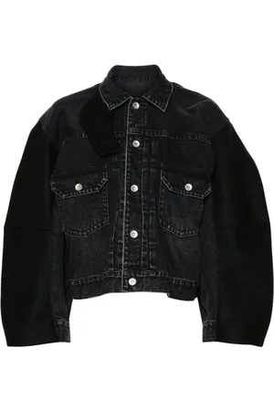 SACAI Giacca denim con inserti