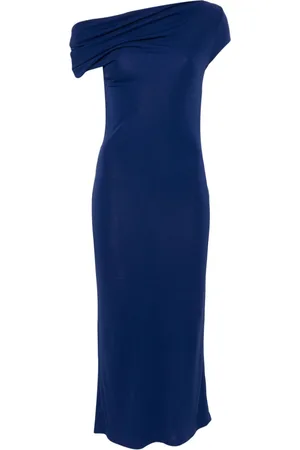 Givenchy Abito midi con collo drappeggiato