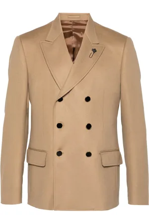 LARDINI Blazer con revers a scialle