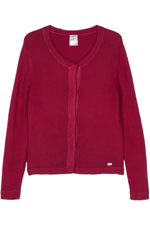 CHANEL Cardigan con placca logo anni 2003