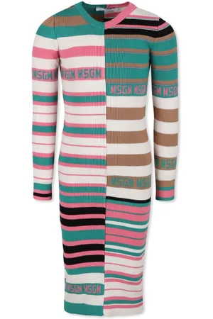 Msgm Abito a righe con logo