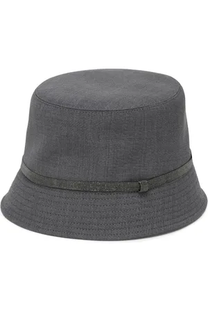 Brunello Cucinelli Cappello bucket con dettaglio Monili