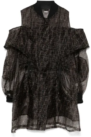 Fendi Cappotto con stampa FF anni 2000