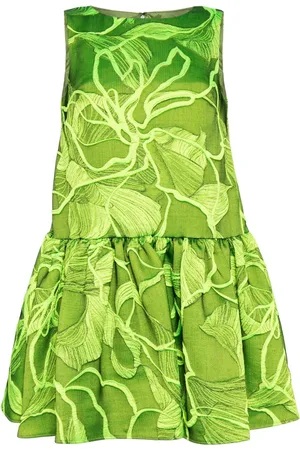 Amsale Abito a fiori jacquard