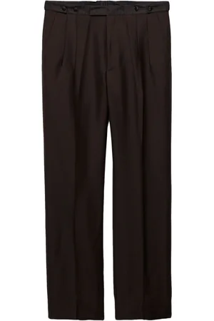 Prada Pantaloni a gamba ampia con pieghe