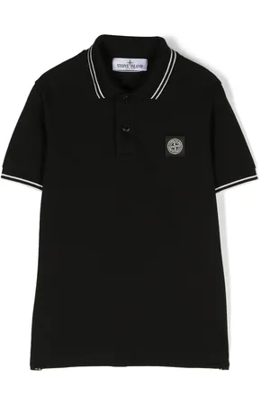 Stone Island Polo con applicazione Compass