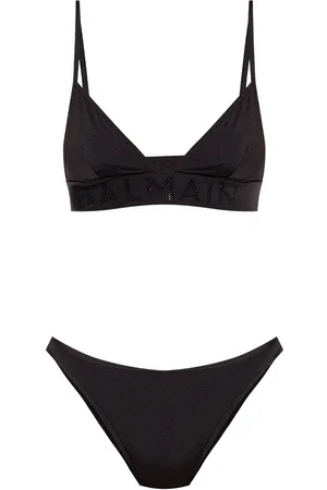 Balmain Set bikini con strass