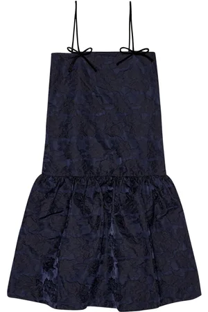 Ganni Abito midi con motivo jacquard