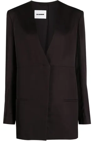 Jil Sander Giacca monopetto con scollo a V