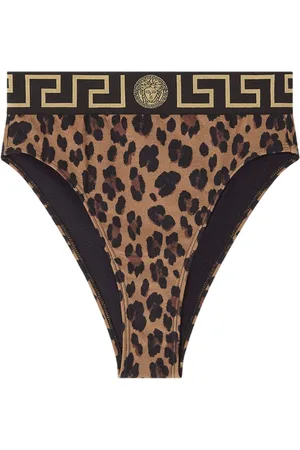 VERSACE Slip bikini con stampa Greca