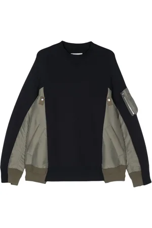 SACAI Felpa con inserti a contrasto